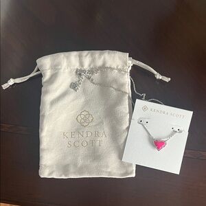 Kendra Scott Ari Pink Heart Pendant Necklace